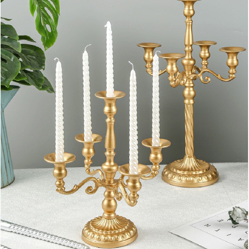 Candle Supplies Luxury - حاملات شموع عتيقة لتزيين طاولات الزفاف،