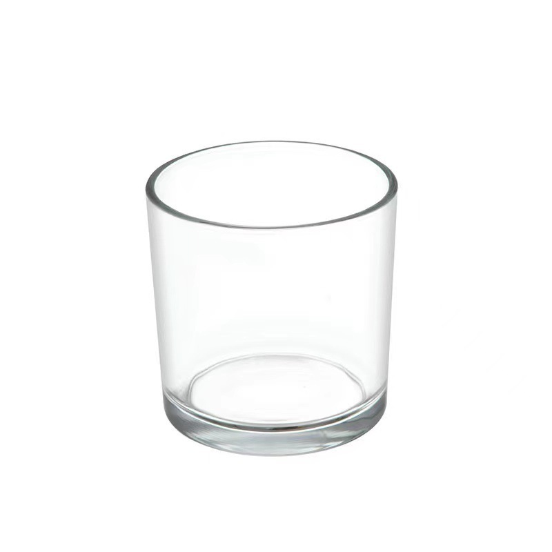 Candle Supplies Luxury - حامل شموع زجاجي شفاف فاخر، وعاء