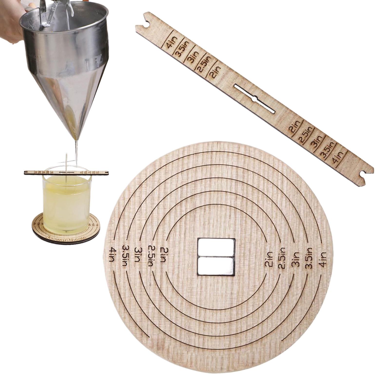 Candle Fragrance Supplies - قطعتان من أداة تثبيت الفتيل الخشبية